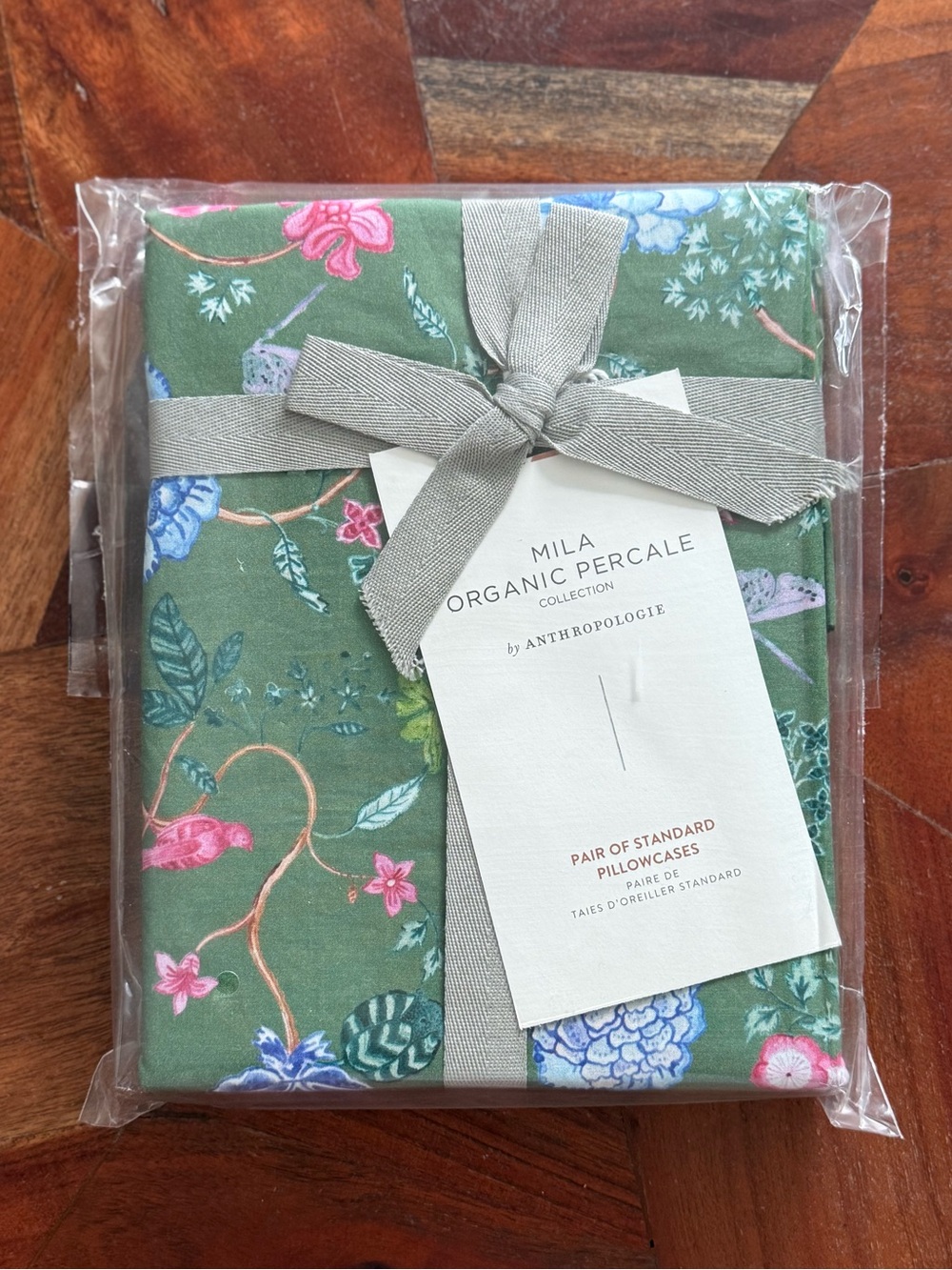 Anthropologie Mila Organic Cotton :: two pillow case shams :: NEW